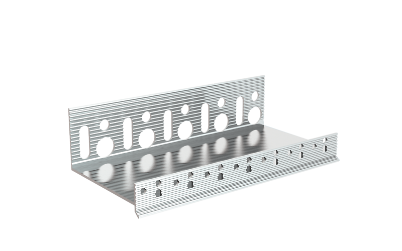 Caparol Προφίλ Έναρξης Αλουμινίου 80mm Capatect Sockelschienen Plus 6700/08 μήκους 2m - Κουτί 10 τμχ