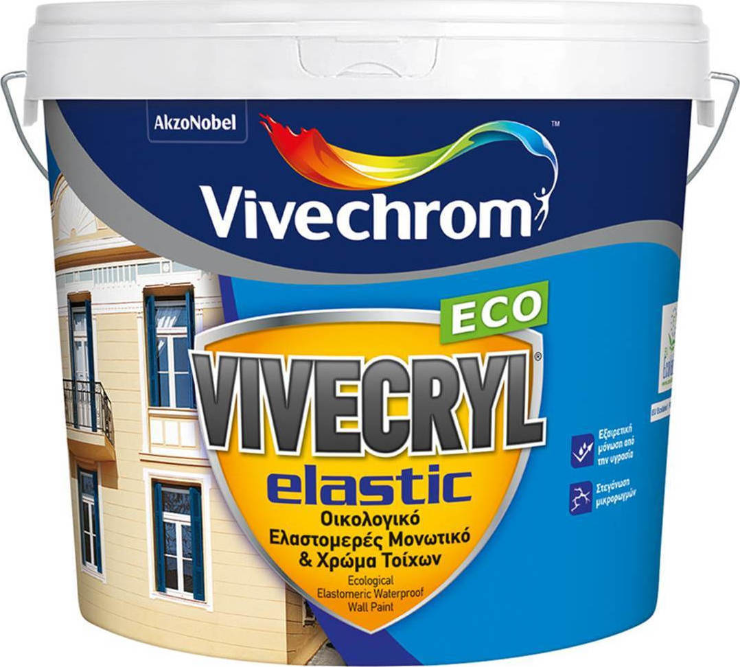 Vivechrom Vivecryl Elastic Eco - Οικολογικό ελαστομερές ακρυλικό μονωτικό & χρώμα