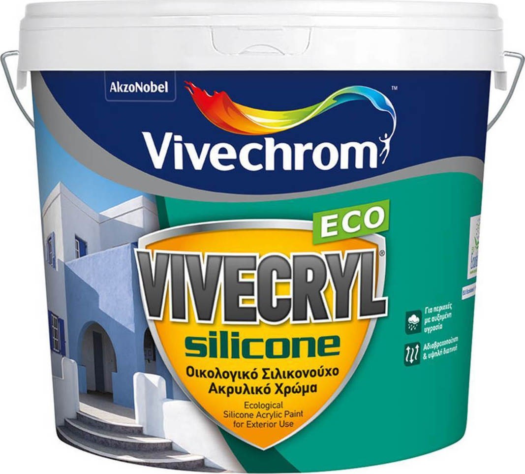 Vivechrom Vivecryl Silicone Eco - Οικολογικό ακρυλικό χρώμα ματ εξωτερικής χρήσης