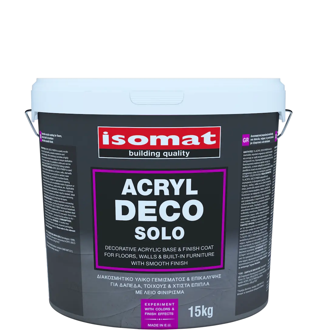 Isomat ACRYL-DECO SOLO - Διακοσμητικό, έτοιμο προς χρήση, ακρυλικό υλικό γεμίσματος και επικάλυψης για δάπεδα και τοίχους