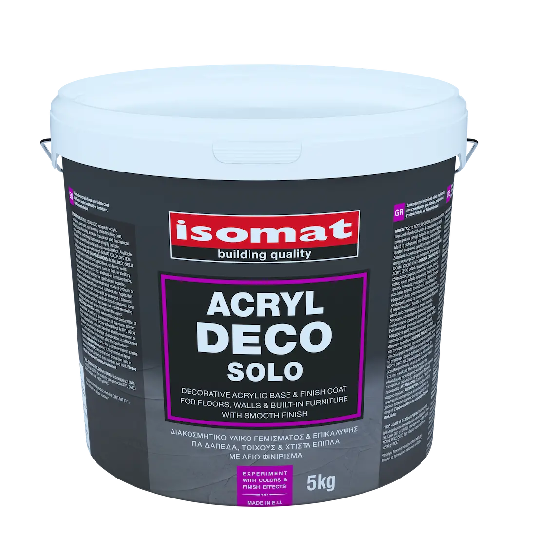 Isomat ACRYL-DECO SOLO - Διακοσμητικό, έτοιμο προς χρήση, ακρυλικό υλικό γεμίσματος και επικάλυψης για δάπεδα και τοίχους
