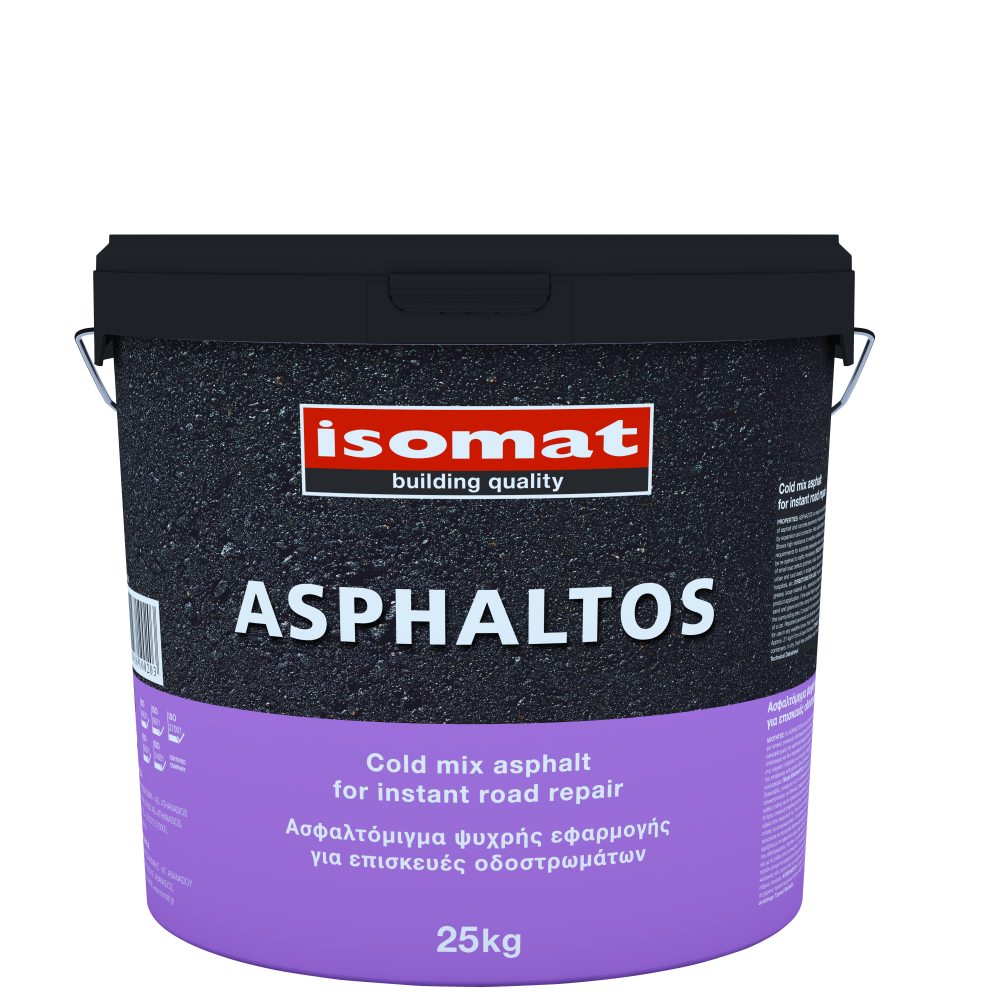 Isomat ASPHALTOS - Έτοιμο προς χρήση ασφαλτόμιγμα ψυχρής εφαρμογής για επισκευές οδοστρωμάτων