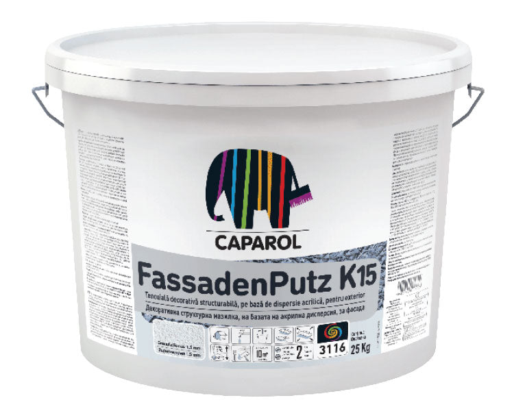 Caparol Ακρυλικός Σοβάς Fassadenputz K15 Λευκός