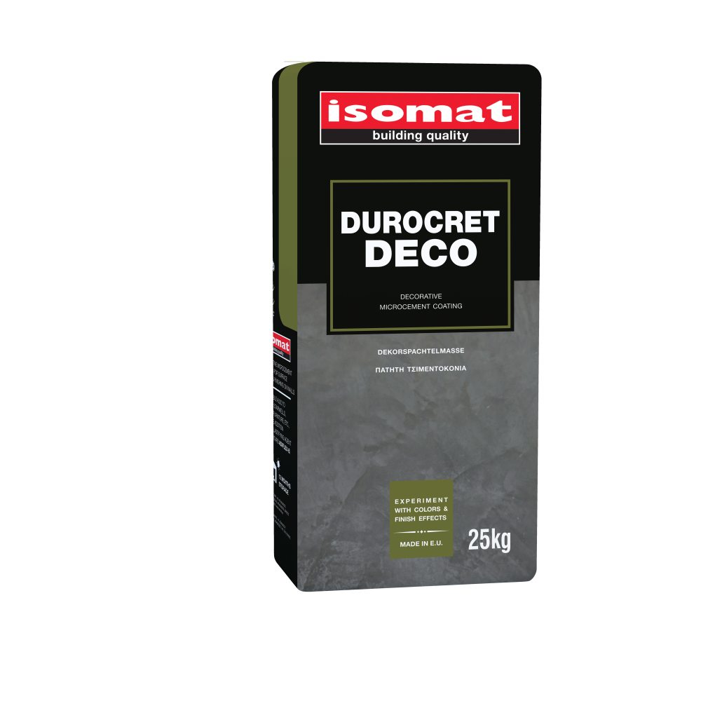 Isomat DUROCRET-DECO - Ινοπλισμένη, ρητινούχα πατητή τσιμεντοκονία για τοίχους