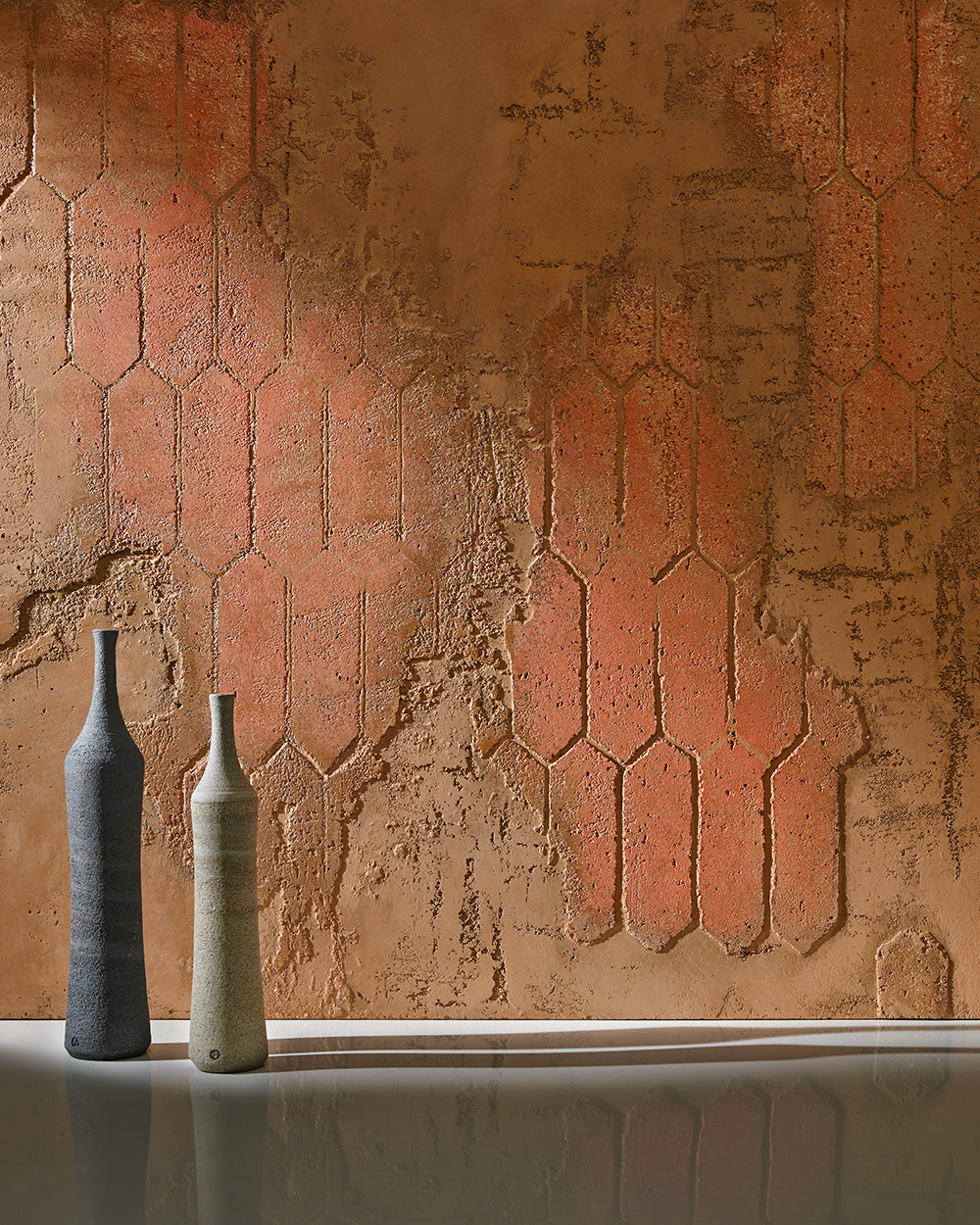 Novacolor Stencil Hexagon Subway Tile