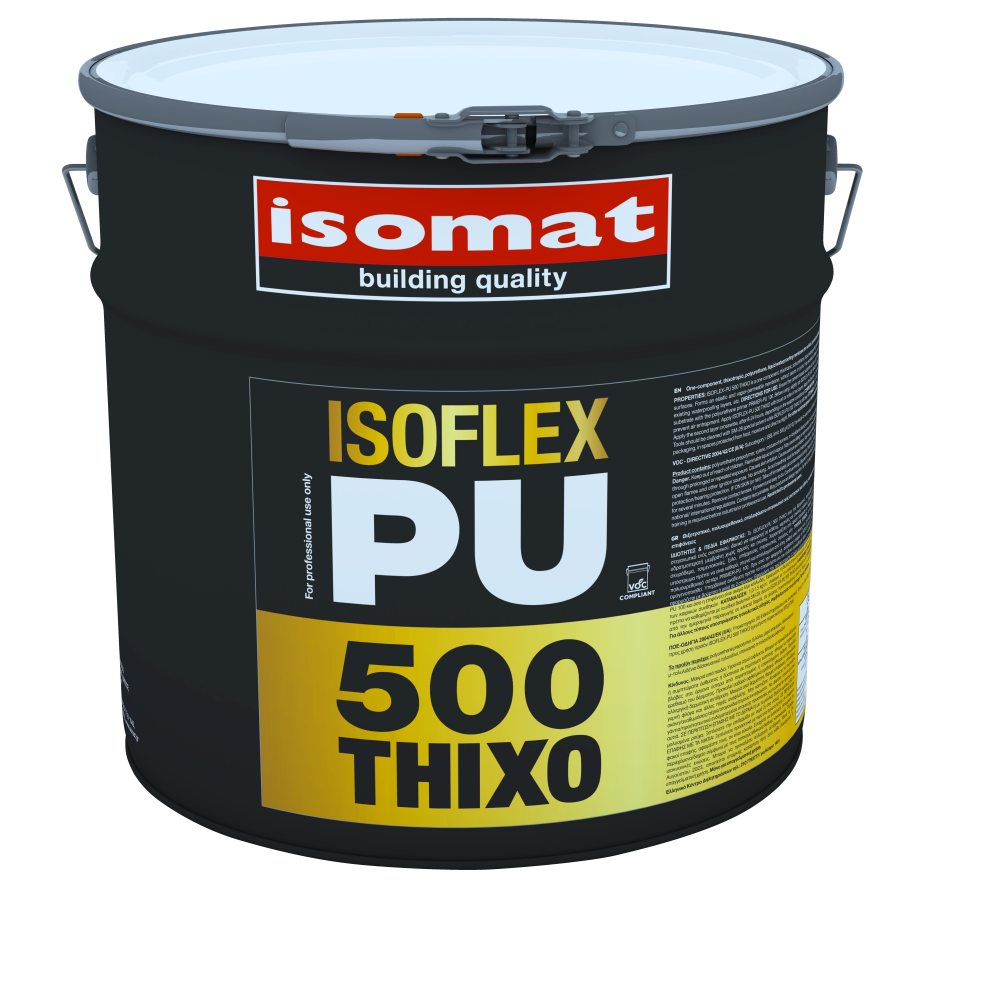 Isomat ISOFLEX-PU 500 THIXO - Θιξοτροπικό, πολυουρεθανικό, επαλειφόμενο στεγανωτικό ενός συστατικού