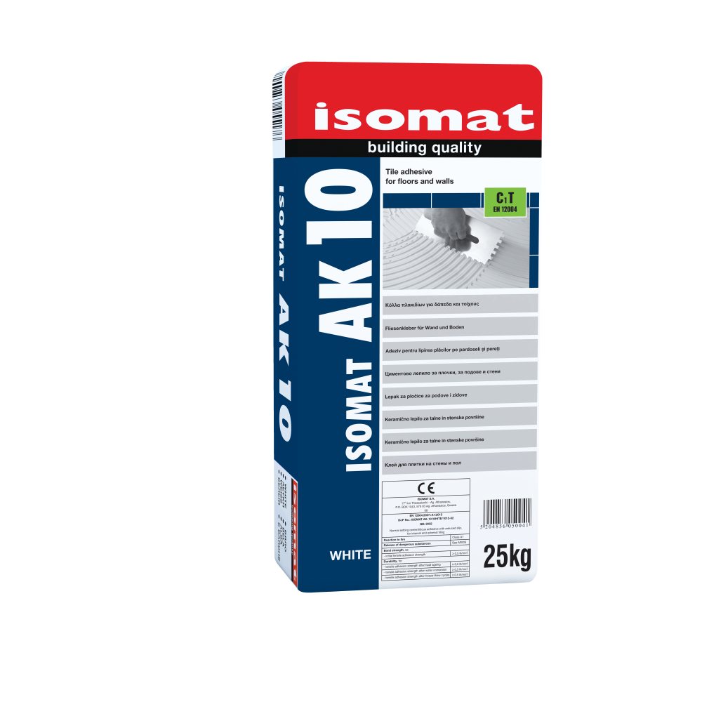 Isomat ISOMAT AK-10 - Τσιμεντοειδής κόλλα πλακιδίων με μηδενική ολίσθηση