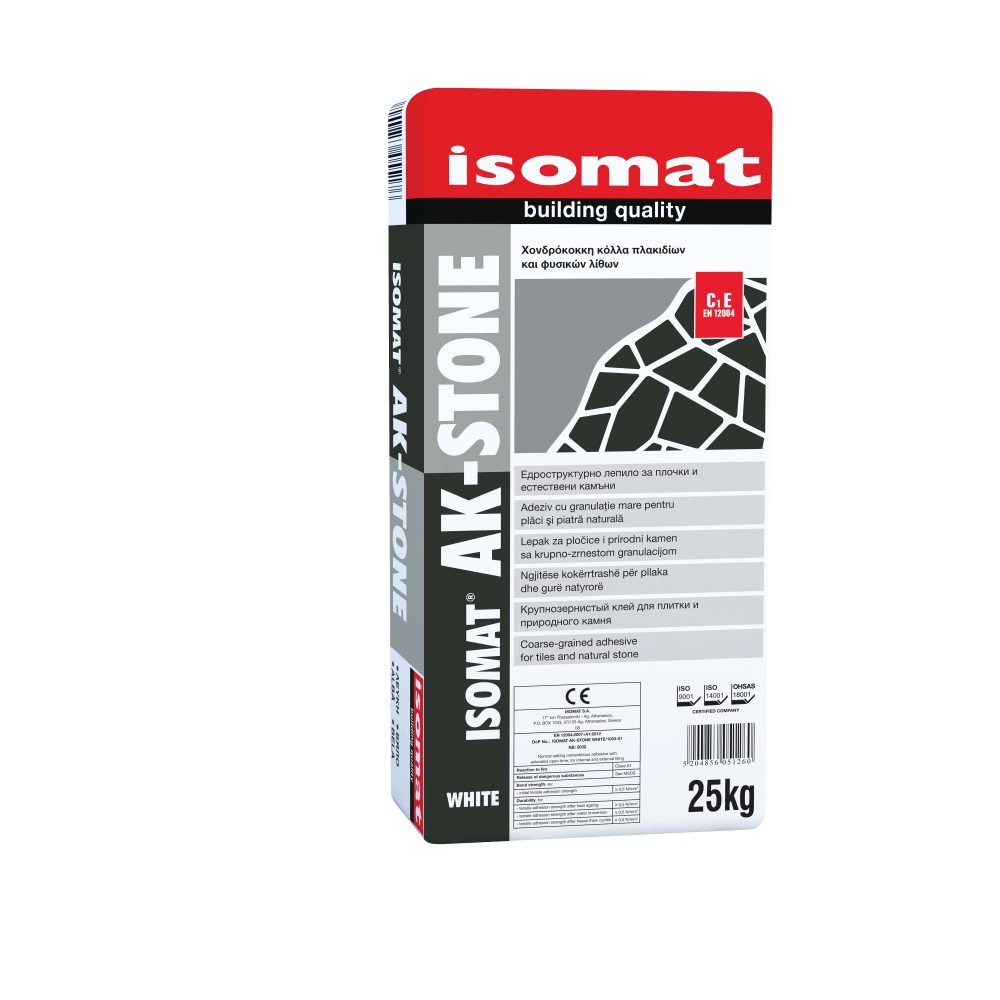 Isomat ISOMAT AK-STONE - Χονδρόκοκκη κόλλα πλακιδίων και φυσικών λίθων
