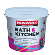 Isomat ISOMAT BATH & KITCHEN - Εξαιρετικής ποιότητας, ματ πλαστικό χρώμα για προστασία από μύκητες και μούχλα για εσωτερική χρήση