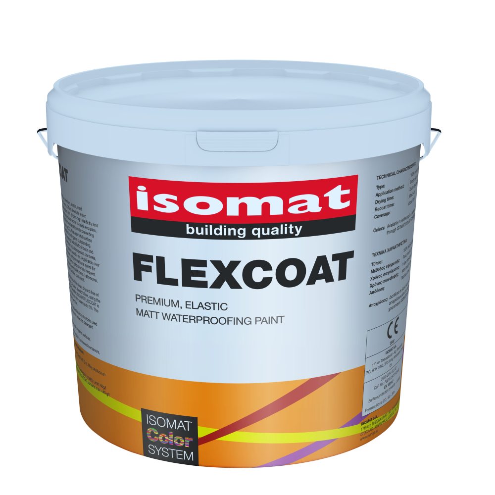 Isomat ISOMAT FLEXCOAT - Εξαιρετικής ποιότητας, στεγανωτικό, ελαστικό χρώμα