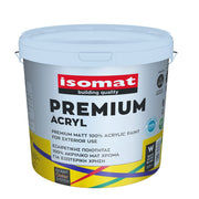 Isomat ISOMAT PREMIUM ACRYL - Εξαιρετικής ποιότητας, ματ 100% ακρυλικό χρώμα για εξωτερική χρήση