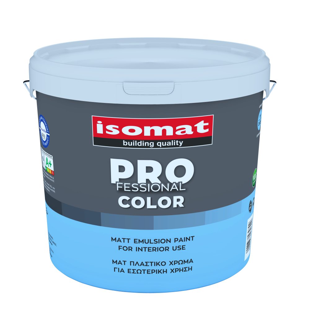 Isomat ISOMAT PROFESSIONAL COLOR - Ματ πλαστικό χρώμα εσωτερικής χρήσης Iδανικό για επαγγελματίες