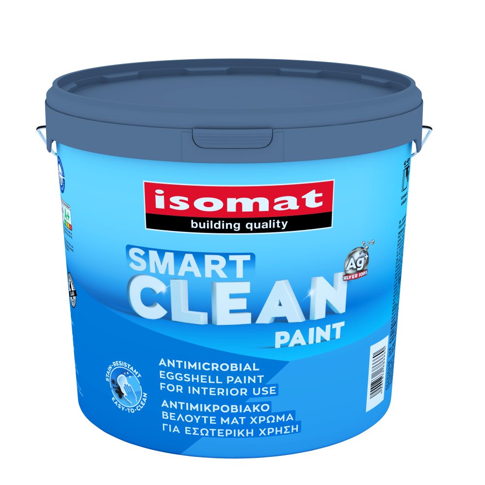Isomat ISOMAT SMART CLEAN PAINT - Εξαιρετικής ποιότητας, αντιμικροβιακό βελουτέ ματ χρώμα για εσωτερική χρήση