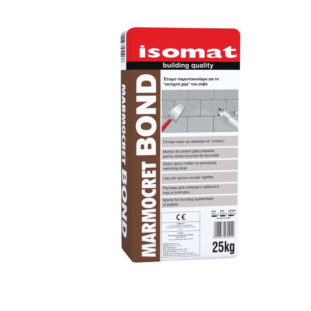 Isomat MARMOCRET-BOND - Τσιμεντοκονίαμα για το πεταχτό χέρι του σοβά