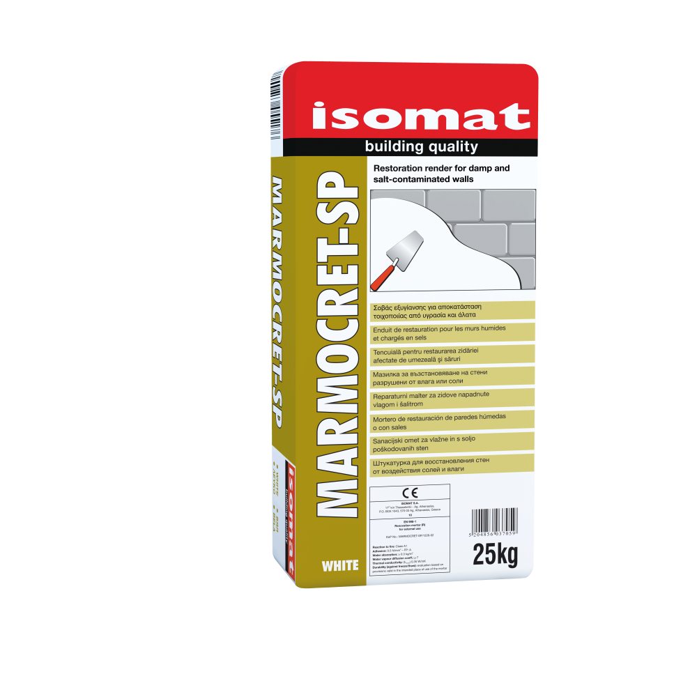 Isomat MARMOCRET-SP - Σοβάς εξυγίανσης - αποκατάστασης