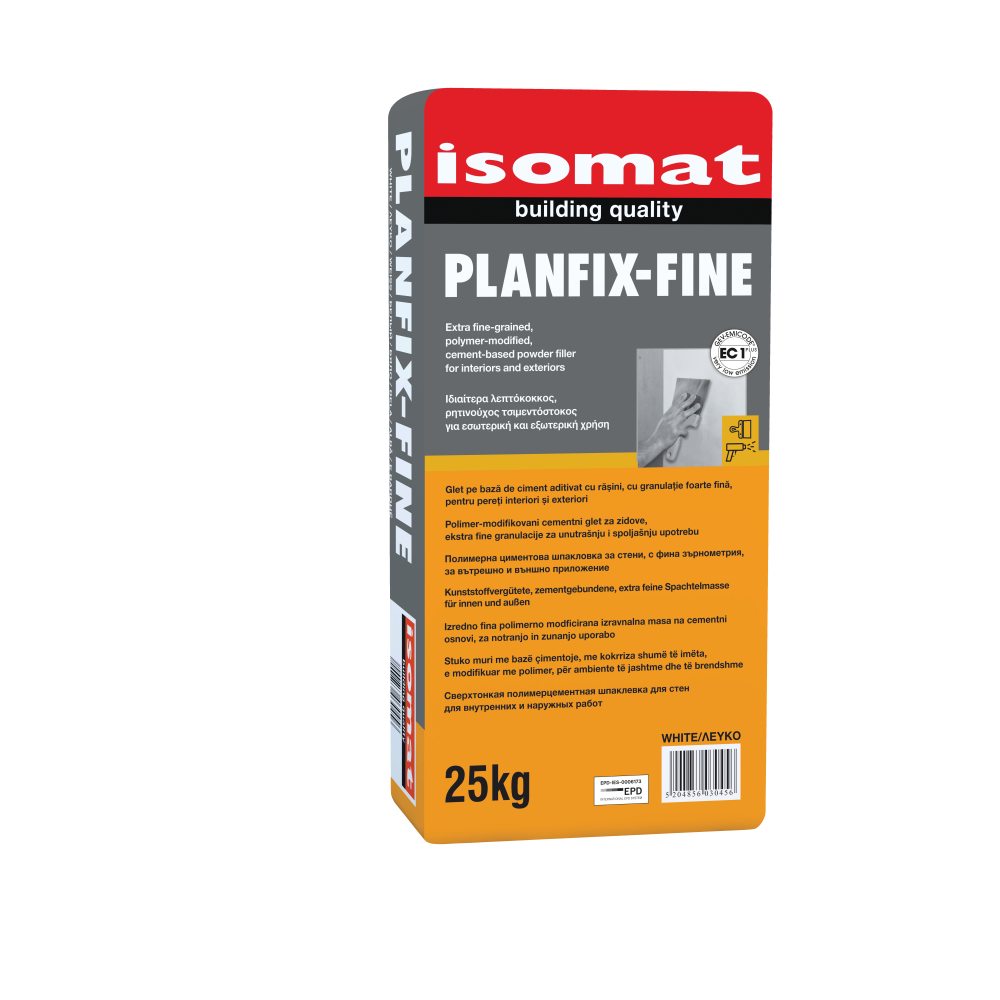 Isomat PLANFIX-FINE - Ιδιαίτερα λεπτόκοκκος, ρητινούχος τσιμεντόστοκος