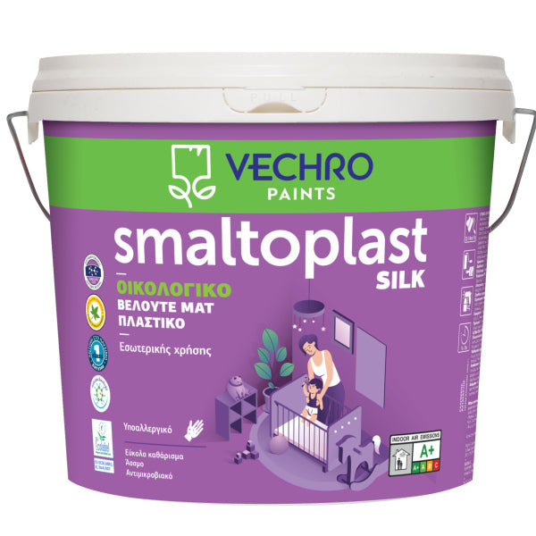 VECHRO SMALTOPLAST SILK - Ματ Πλαστικό Οικολογικό Χρώμα Εσωτερικής Χρήσης