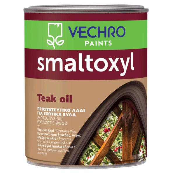 VECHRO SMALTOXYL TEAK OIL - Προστατευτικό Λάδι για Teak & Εξωτικά Ξύλα