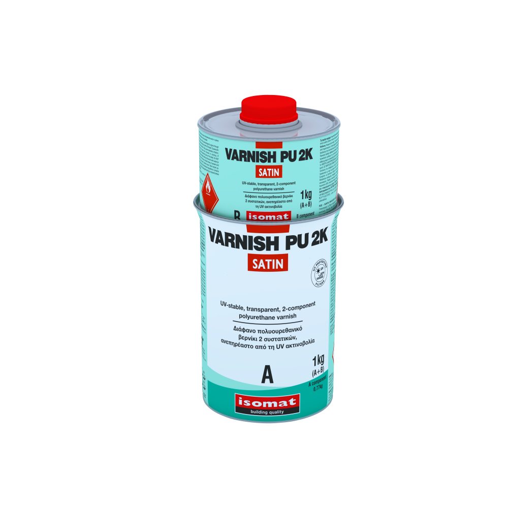 Isomat VARNISH-PU 2K - Διάφανο πολυουρεθανικό βερνίκι 2 συστατικών, Gloss ή Satin