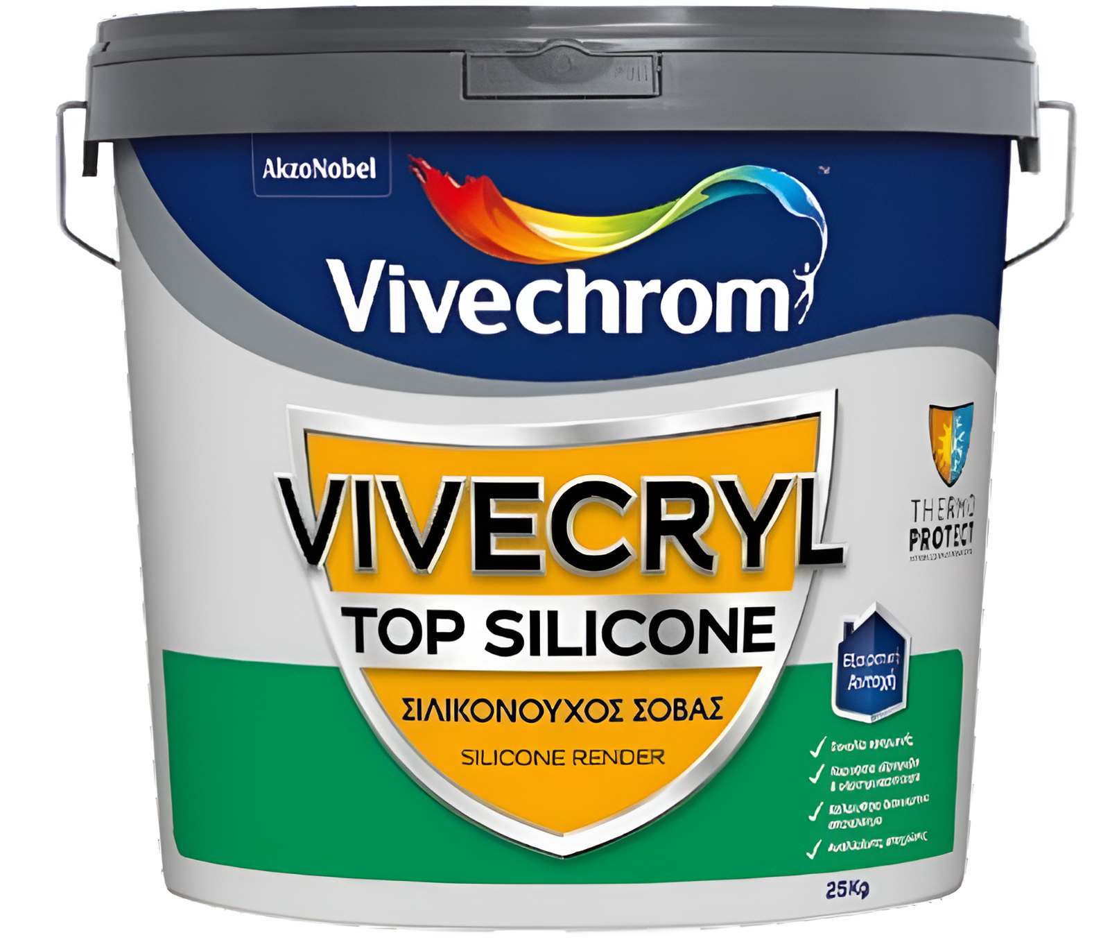 Vivechrom Top Silicone - Σιλικονούχος παστώδης σοβάς κορυφαίας ποιότητας