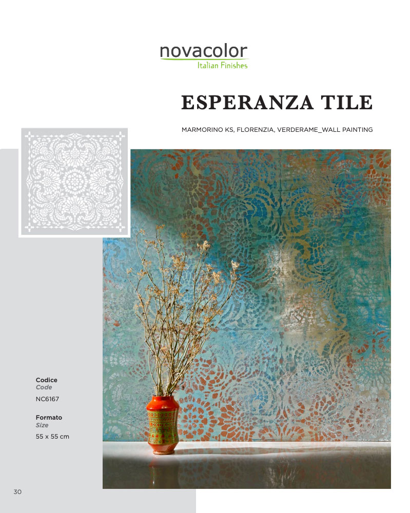 Novacolor Stencil Esperanza Tile 50x70cm