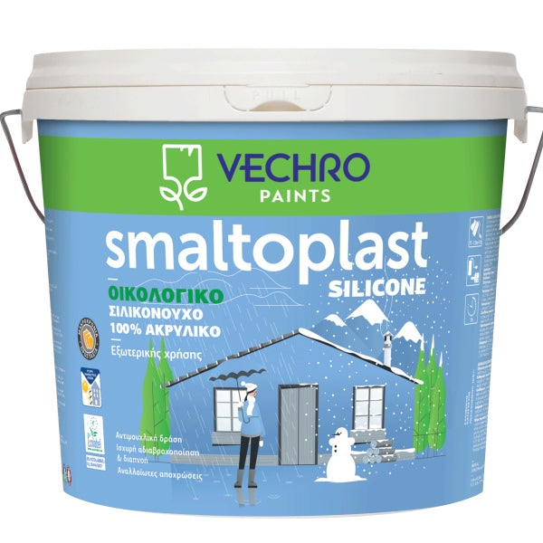 VECHRO SMALTOPLAST SILICONE - Σιλικονούχο 100% Ακρυλικό Οικολογικό Χρώμα