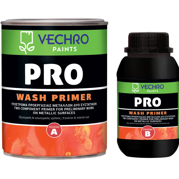 VECHRO PRO WASH PRIMER Αστάρι Φωσφάτωσης Μετάλλων 2 Συστατικών