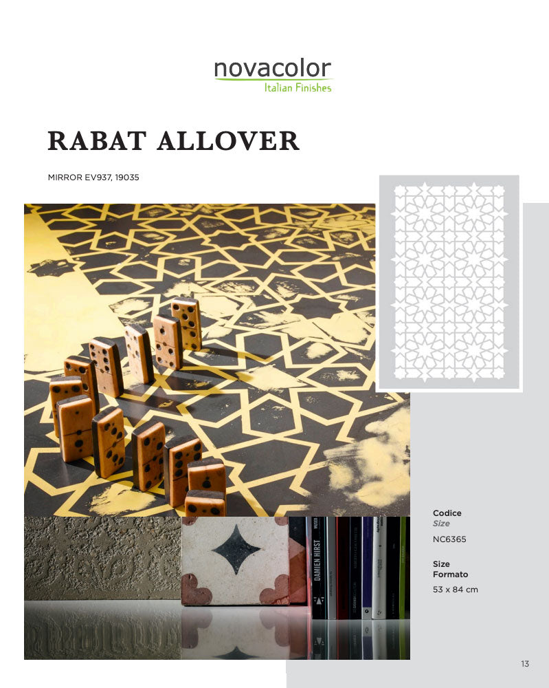 Novacolor Stencil Rabat allover 50x84cm
