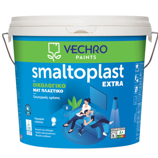 VECHRO SMALTOPLAST EXTRA - Ματ Πλαστικό Οικολογικό Χρώμα Εσωτερικής Χρήσης