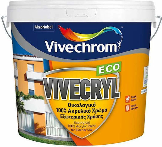 Vivechrom Vivecryl Eco - 100% ακρυλικό οικολογικό χρώμα εξωτερικής χρήσης για απόλυτη