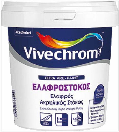 Vivechrom ΕΛΑΦΡΟΣΤΟΚΟΣ - Έτοιμος, πολύ ελαφρύς ακρυλικός στόκος με βάση ακρυλικές ρητίνες και